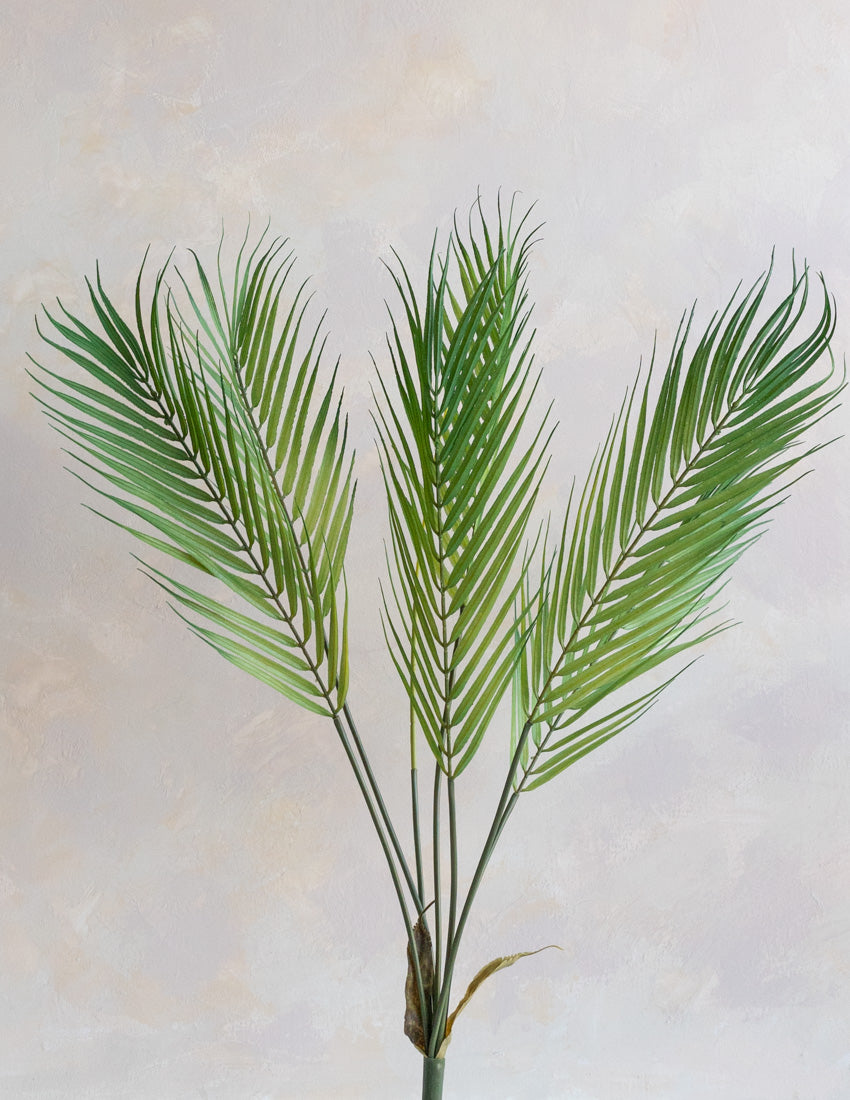 faux green palm plant leaf branch Faux Palm Fronds | Green